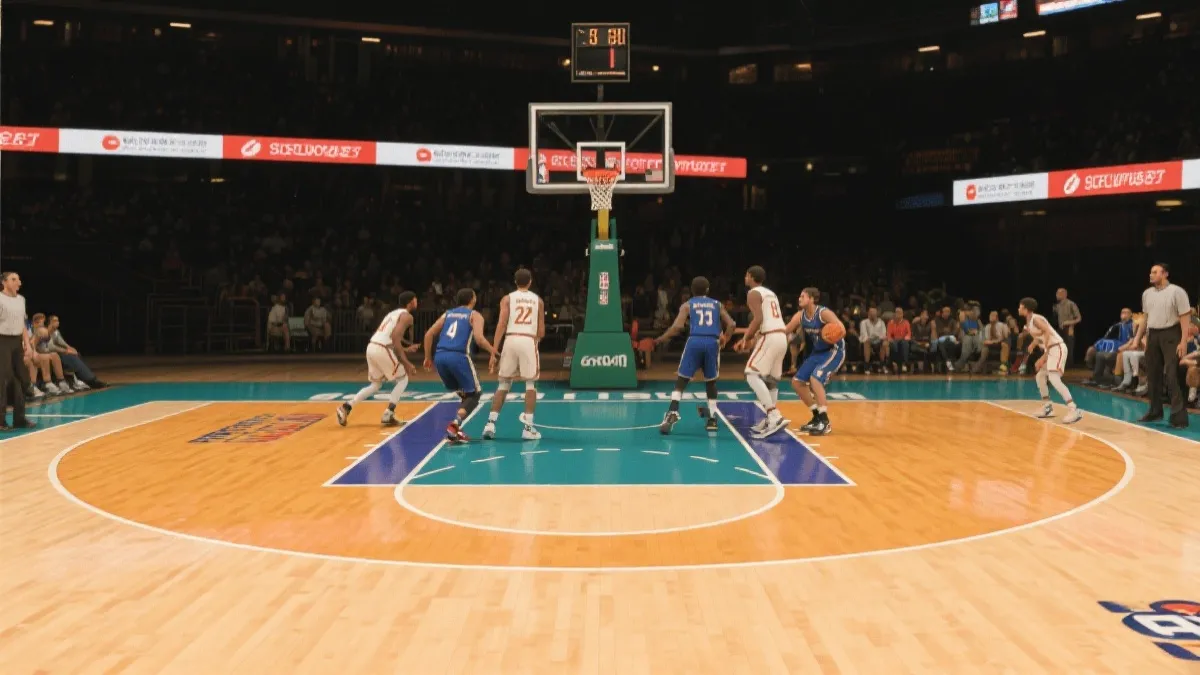 篮球赛场图示